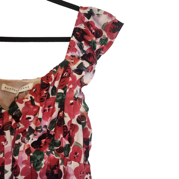 Nwt ENDLESS ROSE Big Floral Sweetheart Maxi Dress size large - Picture 6 of 11